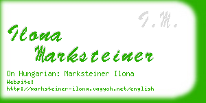 ilona marksteiner business card